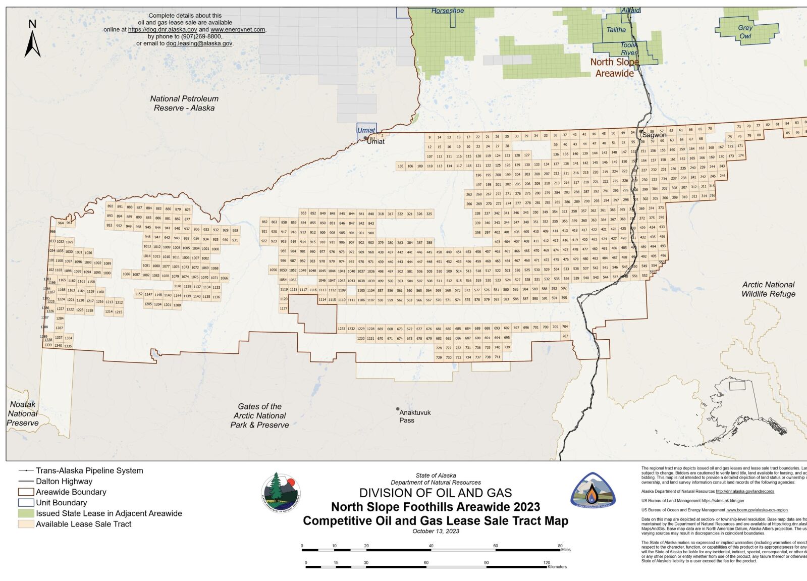 North Slope Foothills Tract Map